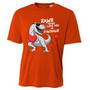 Rawr Means I Love You In Dinosaur Tgreat Giftrex Valentines Day Gift Cooling Performance Crew T-Shirt