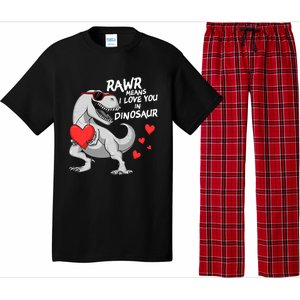 Rawr Means I Love You In Dinosaur Tgreat Giftrex Valentines Day Gift Pajama Set