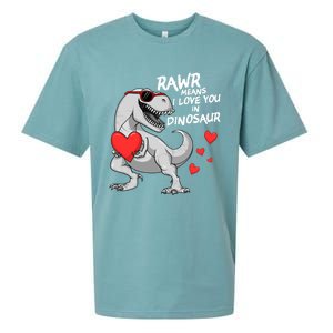 Rawr Means I Love You In Dinosaur Tgreat Giftrex Valentines Day Gift Sueded Cloud Jersey T-Shirt