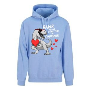 Rawr Means I Love You In Dinosaur Tgreat Giftrex Valentines Day Gift Unisex Surf Hoodie