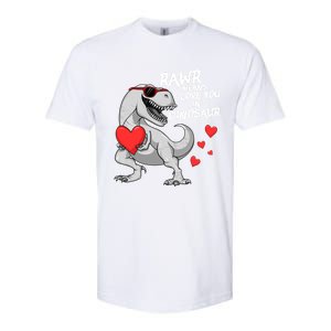 Rawr Means I Love You In Dinosaur Tgreat Giftrex Valentines Day Gift Softstyle CVC T-Shirt