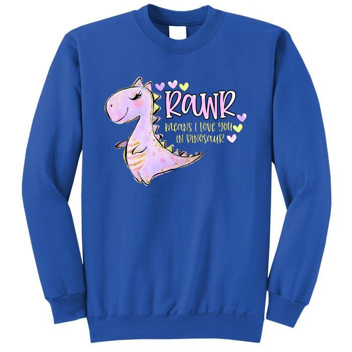 Rawr Means I Love You In Dinosaur Trex Valentines Day Cute Gift Sweatshirt