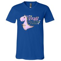 Rawr Means I Love You In Dinosaur Trex Valentines Day Cute Gift V-Neck T-Shirt