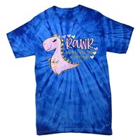 Rawr Means I Love You In Dinosaur Trex Valentines Day Cute Gift Tie-Dye T-Shirt