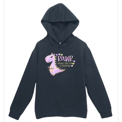 Rawr Means I Love You In Dinosaur Trex Valentines Day Cute Gift Urban Pullover Hoodie