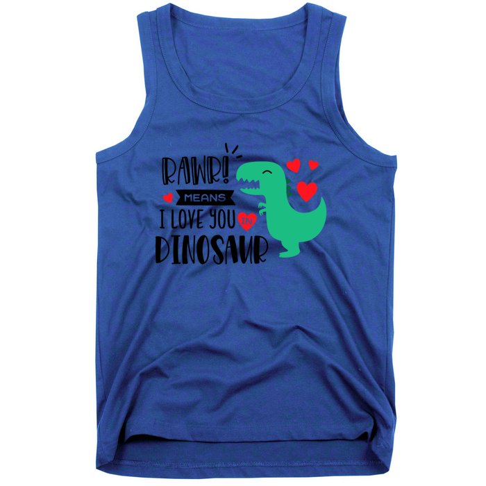 Rawr Means I Love You In Dinosaur Valentine’s Day Gift Tank Top