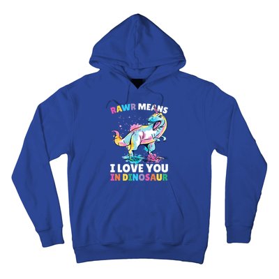 Rawr Means I Love You In Dinosaur Unicorn With Dinosaur Cool Gift Hoodie