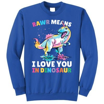 Rawr Means I Love You In Dinosaur Unicorn With Dinosaur Cool Gift Sweatshirt