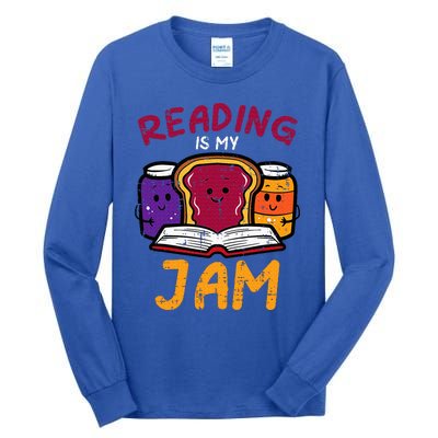 Reading My Jam Read Reading Book Librarian Tall Long Sleeve T-Shirt