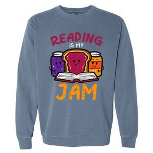 Reading My Jam Read Reading Book Librarian Garment-Dyed Sweatshirt