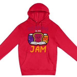 Reading My Jam Read Reading Book Librarian Premium Pullover Hoodie