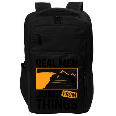 Real Men Jump From Things Tombstoning Cliff Diver Jumping Impact Tech Backpack