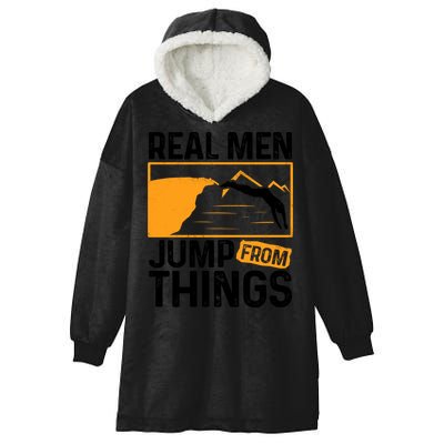 Real Men Jump From Things Tombstoning Cliff Diver Jumping Hooded Wearable Blanket