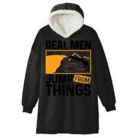 Real Men Jump From Things Tombstoning Cliff Diver Jumping Hooded Wearable Blanket