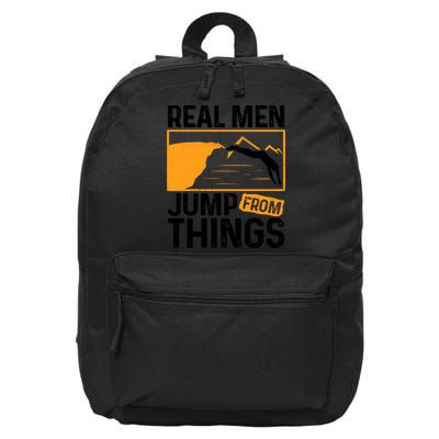 Real Men Jump From Things Tombstoning Cliff Diver Jumping 16 in Basic Backpack