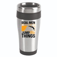 Real Men Jump From Things Tombstoning Cliff Diver Jumping 16oz Travel Tumbler