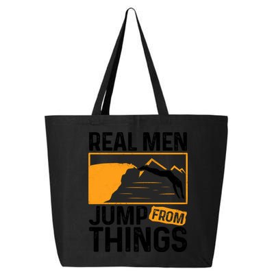 Real Men Jump From Things Tombstoning Cliff Diver Jumping 25L Jumbo Tote