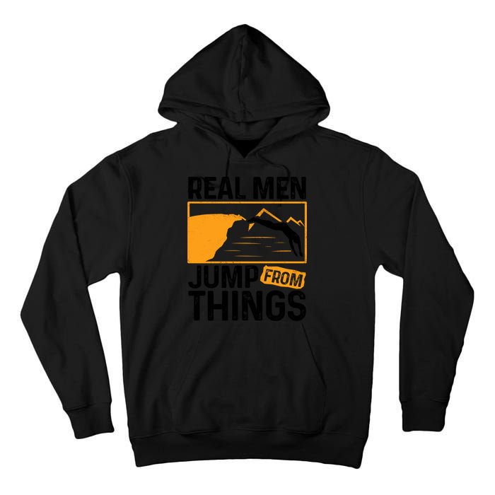 Real Men Jump From Things Tombstoning Cliff Diver Jumping Tall Hoodie