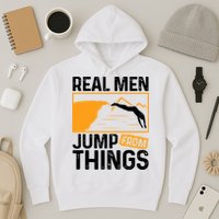 Real Men Jump From Things Tombstoning Cliff Diver Jumping Hoodie