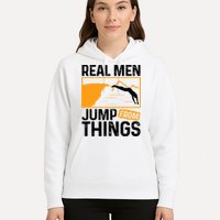 Real Men Jump From Things Tombstoning Cliff Diver Jumping Hoodie