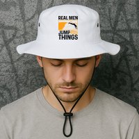 Real Men Jump From Things Tombstoning Cliff Diver Jumping Bucket Hat