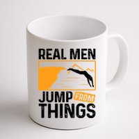 Real Men Jump From Things Tombstoning Cliff Diver Jumping Mug