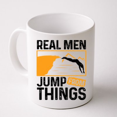 Real Men Jump From Things Tombstoning Cliff Diver Jumping Mug