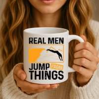 Real Men Jump From Things Tombstoning Cliff Diver Jumping Mug
