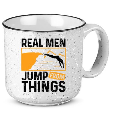 Real Men Jump From Things Tombstoning Cliff Diver Jumping 15oz Campfire Ceramic Mug
