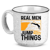 Real Men Jump From Things Tombstoning Cliff Diver Jumping 15oz Campfire Ceramic Mug