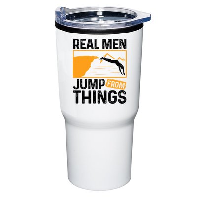 Real Men Jump From Things Tombstoning Cliff Diver Jumping Tumbler