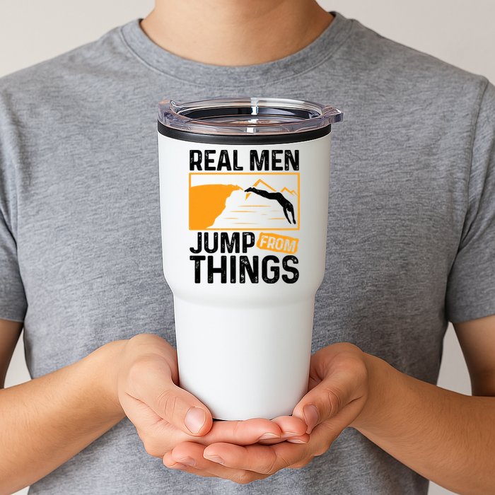 Real Men Jump From Things Tombstoning Cliff Diver Jumping Tumbler