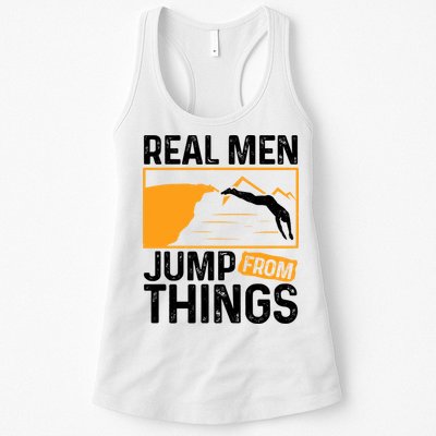 Real Men Jump From Things Tombstoning Cliff Diver Jumping Womens Tank Top