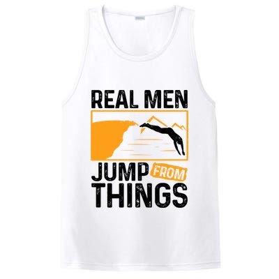 Real Men Jump From Things Tombstoning Cliff Diver Jumping PosiCharge Competitor Tank