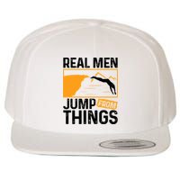 Real Men Jump From Things Tombstoning Cliff Diver Jumping Wool Snapback Cap