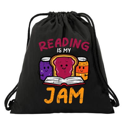 Reading My Jam Read Reading Book Librarian Women Drawstring Bag