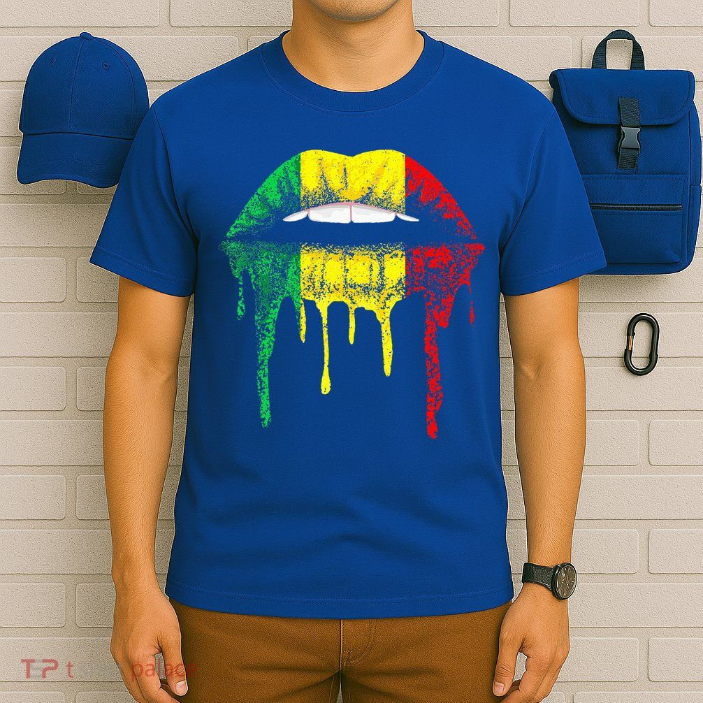 Reggae Music Jamaica Kissing Lips Flag Rastafari Rasta T-Shirt