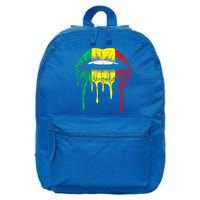 Reggae Music Jamaica Kissing Lips Flag Rastafari Rasta 16 in Basic Backpack