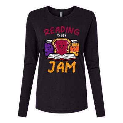 Reading My Jam Read Reading Book Librarian Womens Cotton Relaxed Long Sleeve T-Shirt