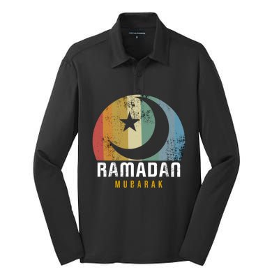 Ramadan Mubarak Kareem Muslims Holy Fasting Month Cool Gift Silk Touch Performance Long Sleeve Polo