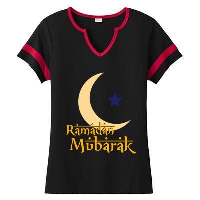 Ramadan Mubarak Kareem Eid Mubarak Islam Cute Gift Ladies Halftime Notch Neck Tee