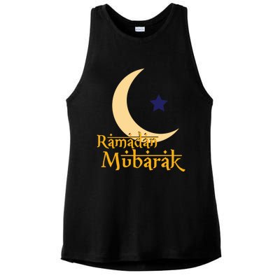 Ramadan Mubarak Kareem Eid Mubarak Islam Cute Gift Ladies PosiCharge Tri-Blend Wicking Tank