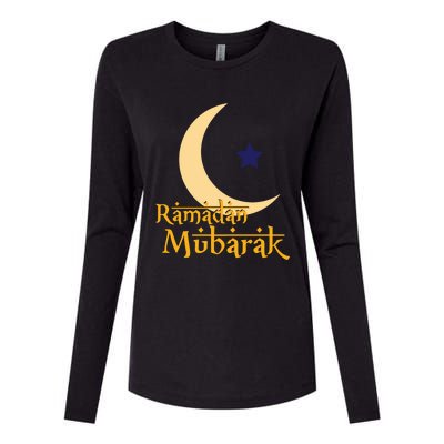 Ramadan Mubarak Kareem Eid Mubarak Islam Cute Gift Womens Cotton Relaxed Long Sleeve T-Shirt