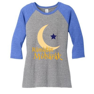 Ramadan Mubarak Kareem Eid Mubarak Islam Cute Gift Women's Tri-Blend 3/4-Sleeve Raglan Shirt