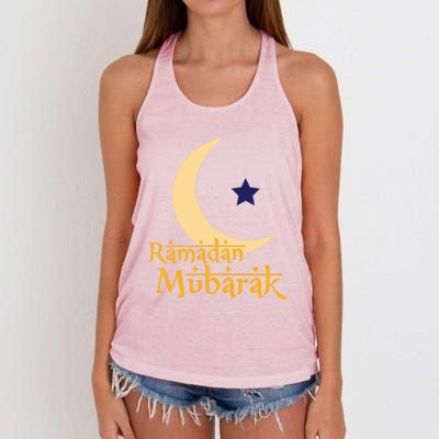 Ramadan Mubarak Kareem Eid Mubarak Islam Cute Gift Women's Knotted Racerback Tank