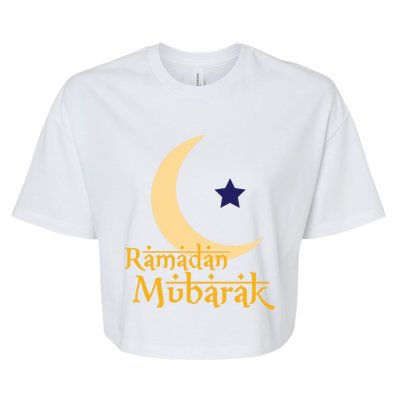 Ramadan Mubarak Kareem Eid Mubarak Islam Cute Gift Bella+Canvas Jersey Crop Tee