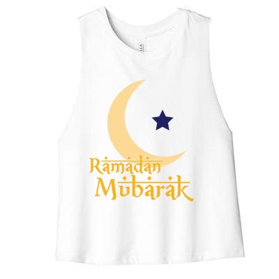 Ramadan Mubarak Kareem Eid Mubarak Islam Cute Gift Women's Racerback Cropped Tank