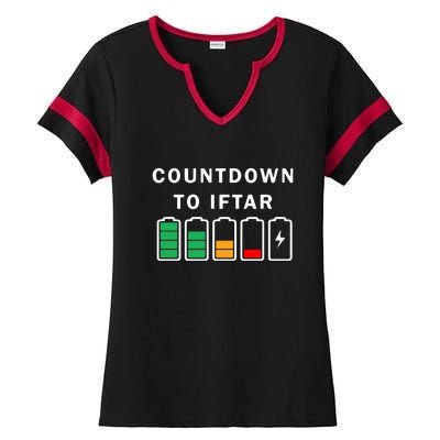 Ramadan Mubarak Kareem, Count Down To Iftar Funny Gift Ladies Halftime Notch Neck Tee