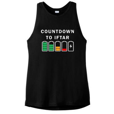 Ramadan Mubarak Kareem, Count Down To Iftar Funny Gift Ladies PosiCharge Tri-Blend Wicking Tank