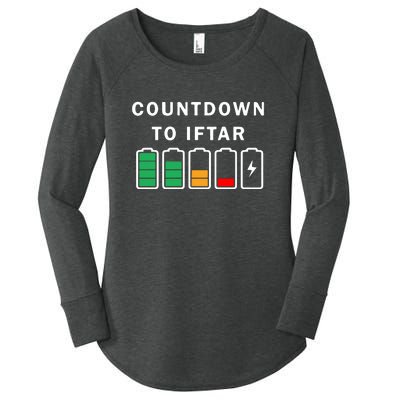 Ramadan Mubarak Kareem, Count Down To Iftar Funny Gift Women's Perfect Tri Tunic Long Sleeve Shirt